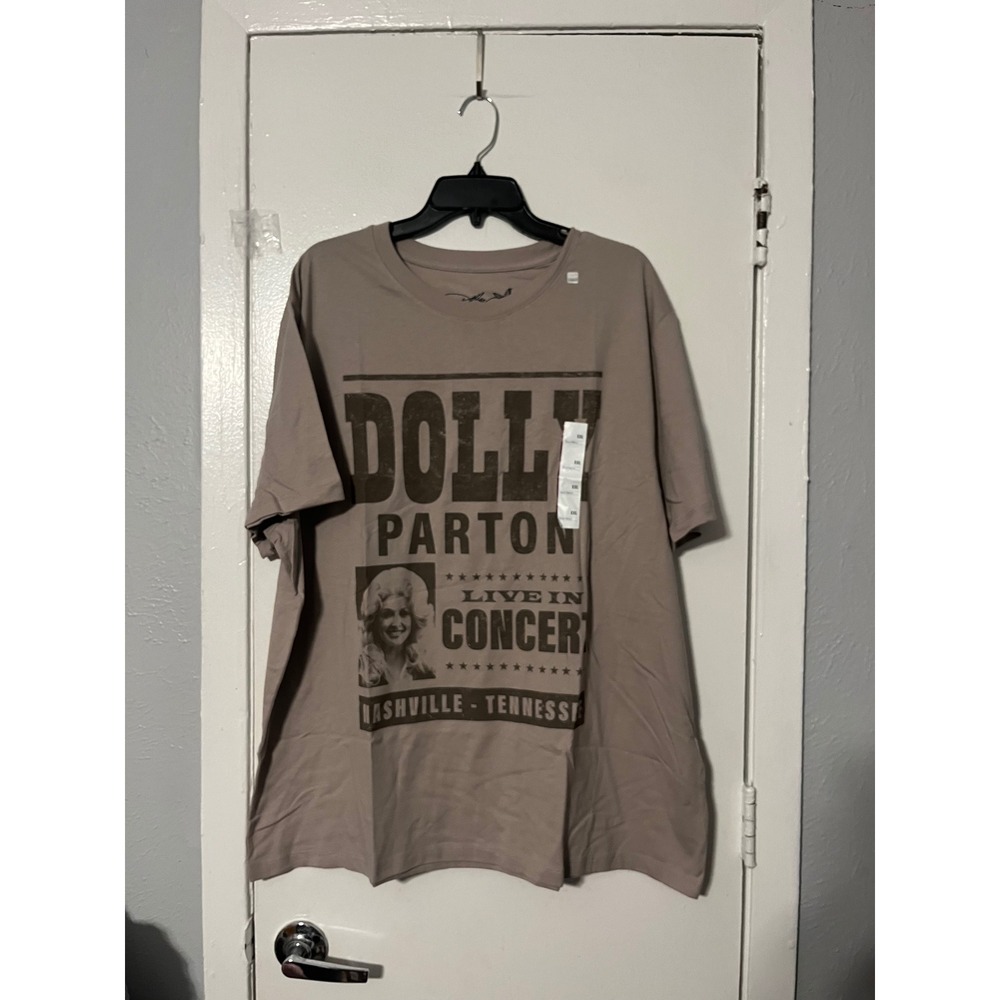 Dolly Parton Live In Concert Nashville Graphic T-Shirt Tan XXL New